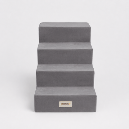 4-Step Pet Stairs | Dog Stairs - Milo/Grey