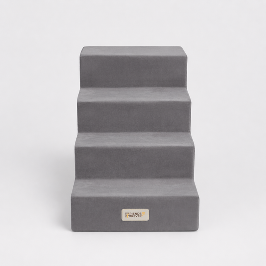 4-Step Pet Stairs | Dog Stairs - Milo/Grey