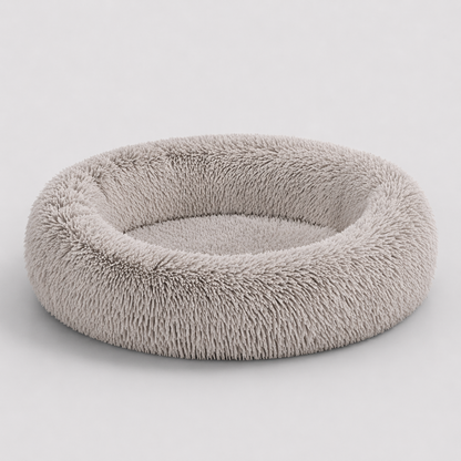 Calming Dog Bed & Cat Bed | Oval Pet Bed with Memory Foam - Serena/Tan