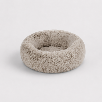 Calming Dog Bed & Cat Bed | Oval Pet Bed with Memory Foam - Serena/Tan