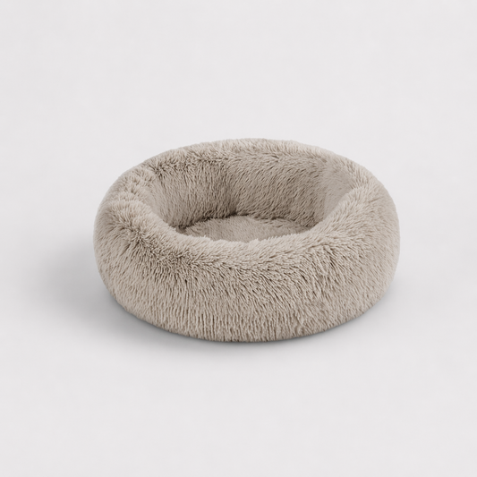 Calming Dog Bed & Cat Bed | Oval Pet Bed with Memory Foam - Serena/Tan