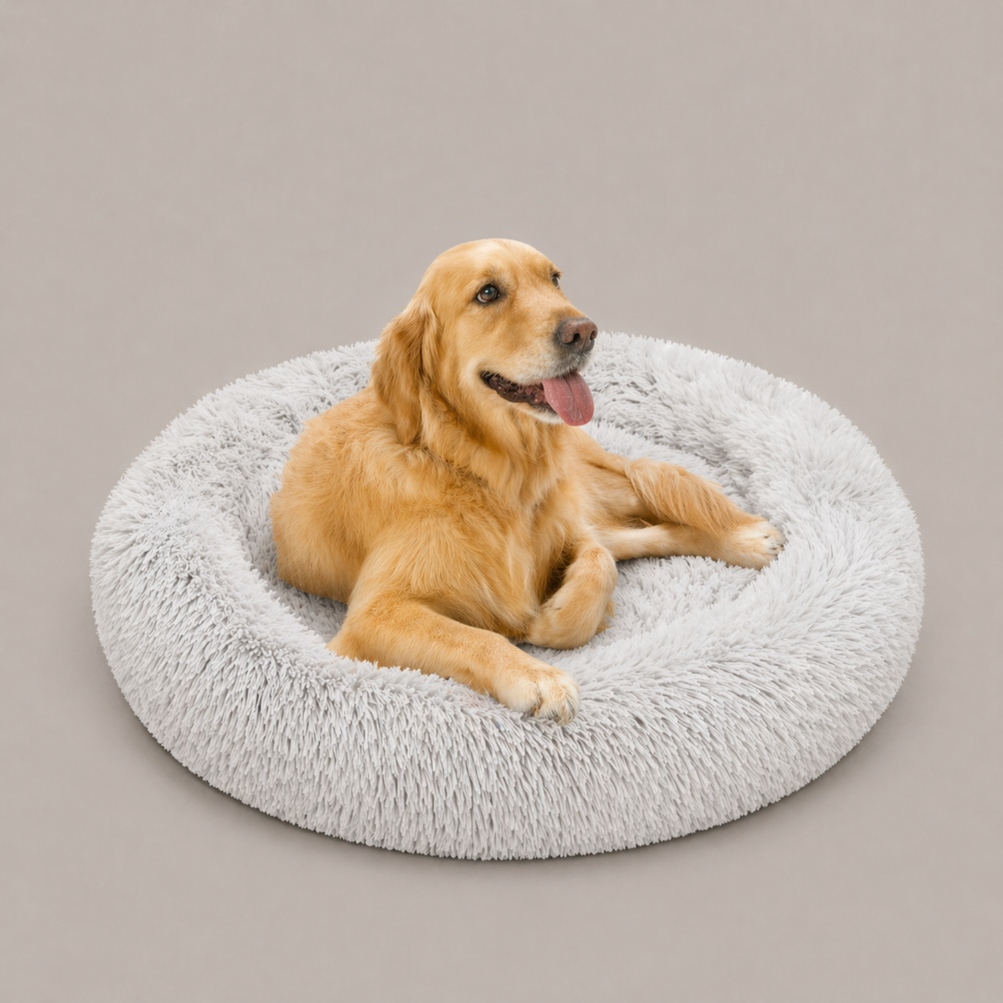 Coco Faux Fur Self Warming Indoor Round Donut Cuddler