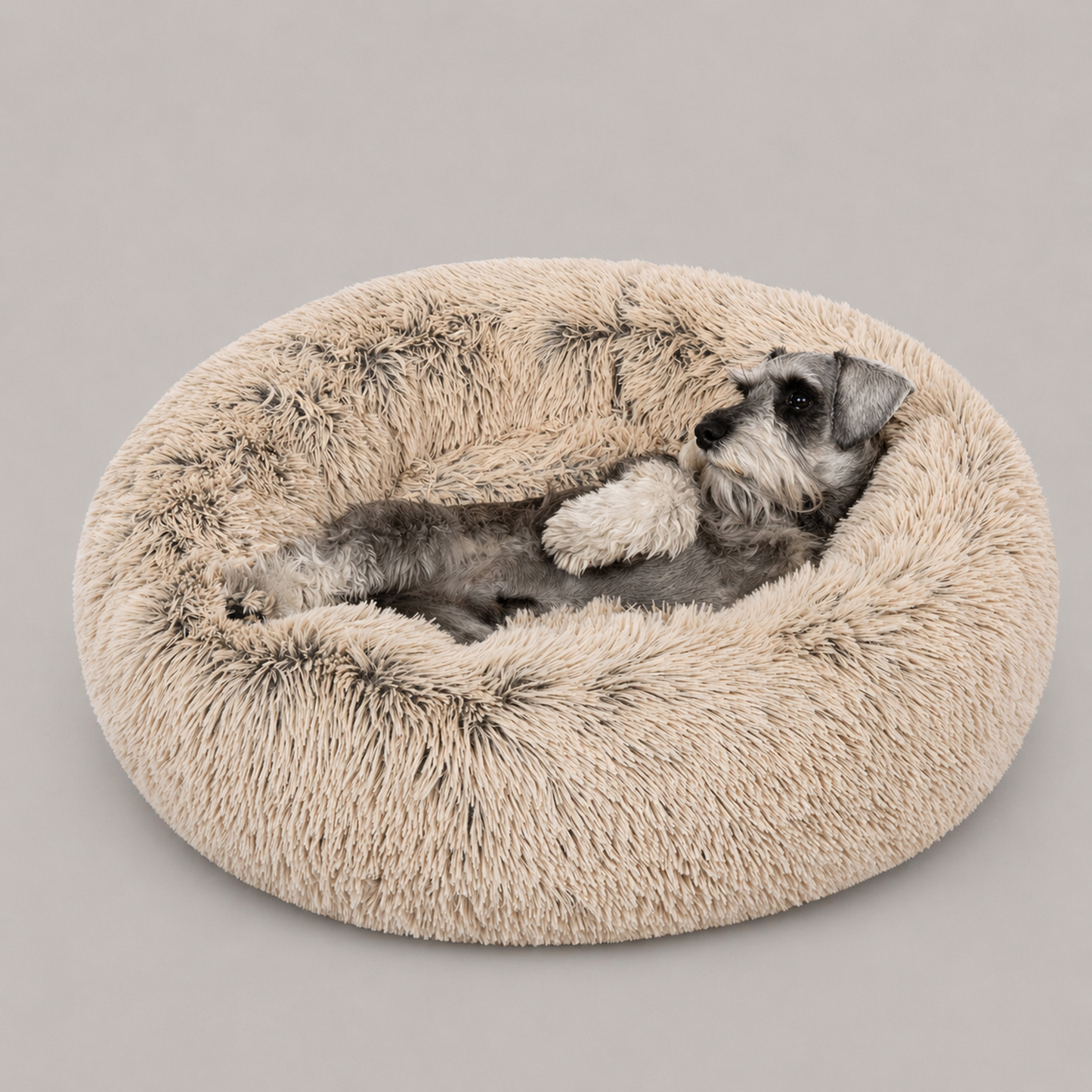 Coco Faux Fur Self Warming Indoor Round Donut Cuddler