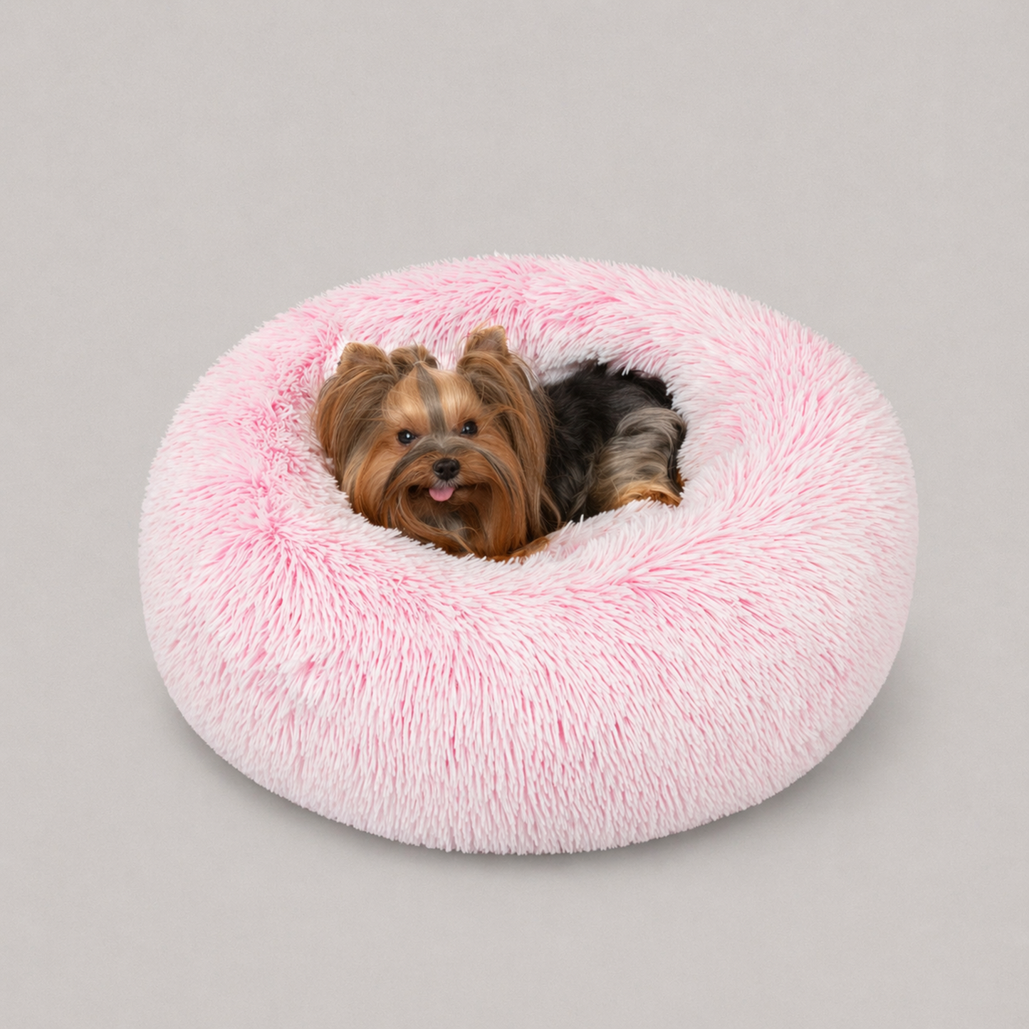 Coco Faux Fur Self Warming Indoor Round Donut Cuddler