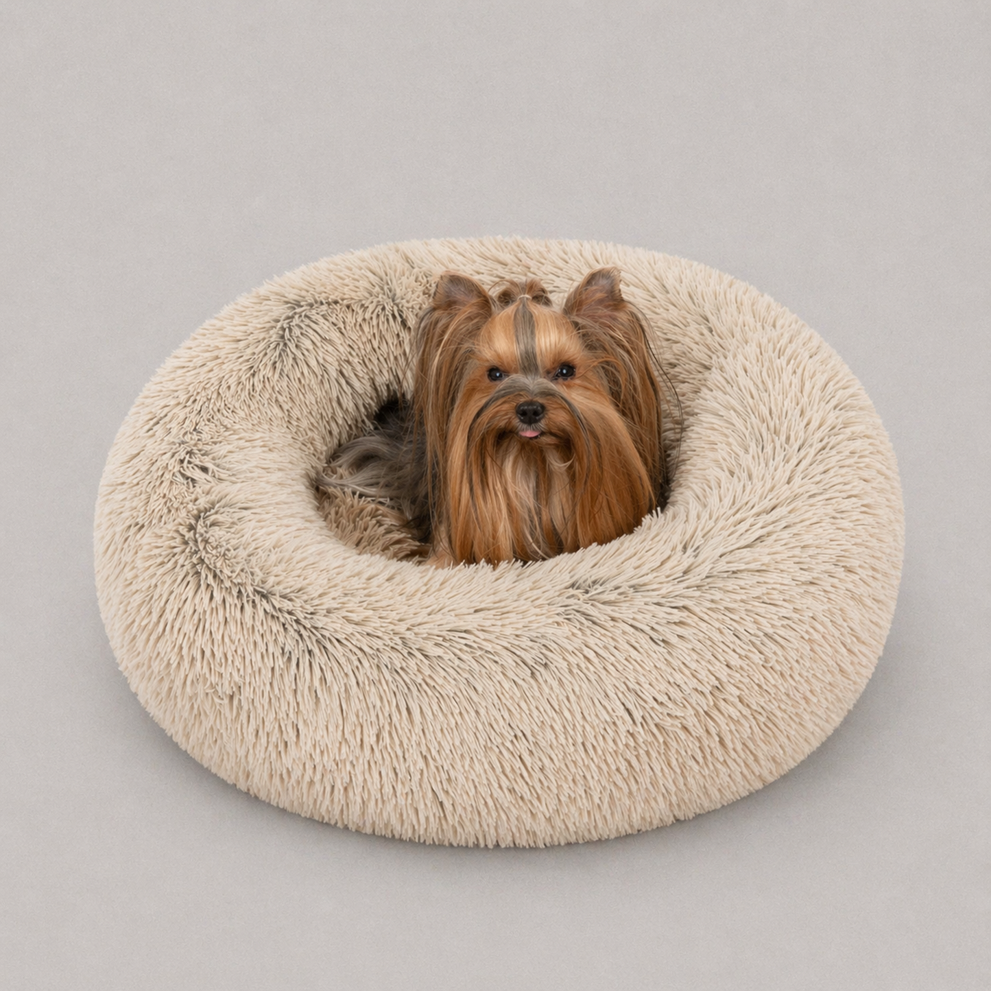 Coco Faux Fur Self Warming Indoor Round Donut Cuddler