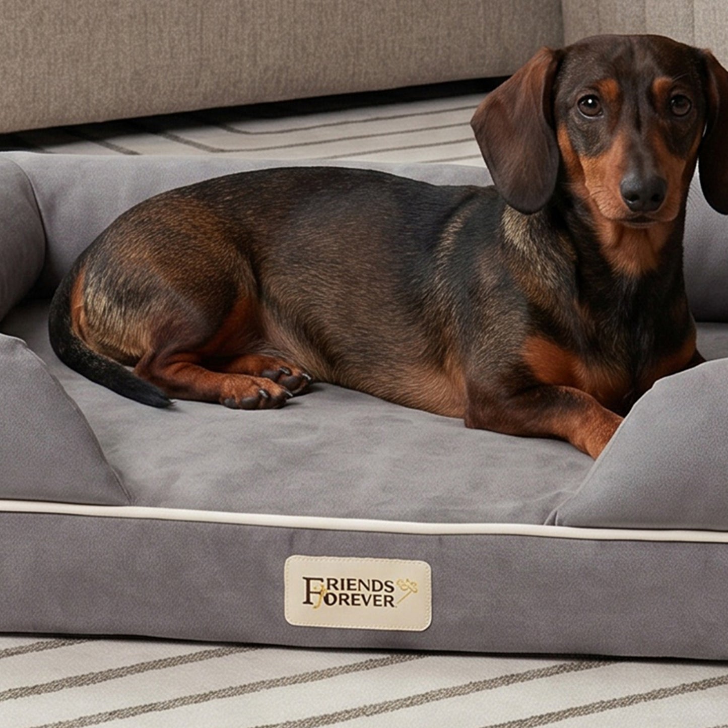 Orthopedic Dog Bed & Cat Bed | Memory Foam Dog Couch Sofa - Platinum