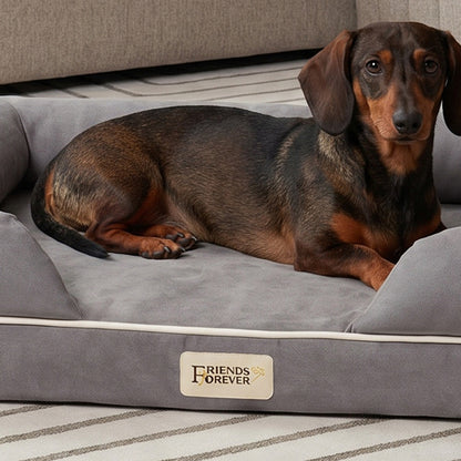 Orthopedic Dog Bed & Cat Bed | Memory Foam Dog Couch Sofa - Platinum