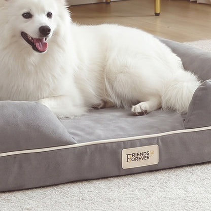 Orthopedic Dog Bed & Cat Bed | Memory Foam Dog Couch Sofa - Platinum