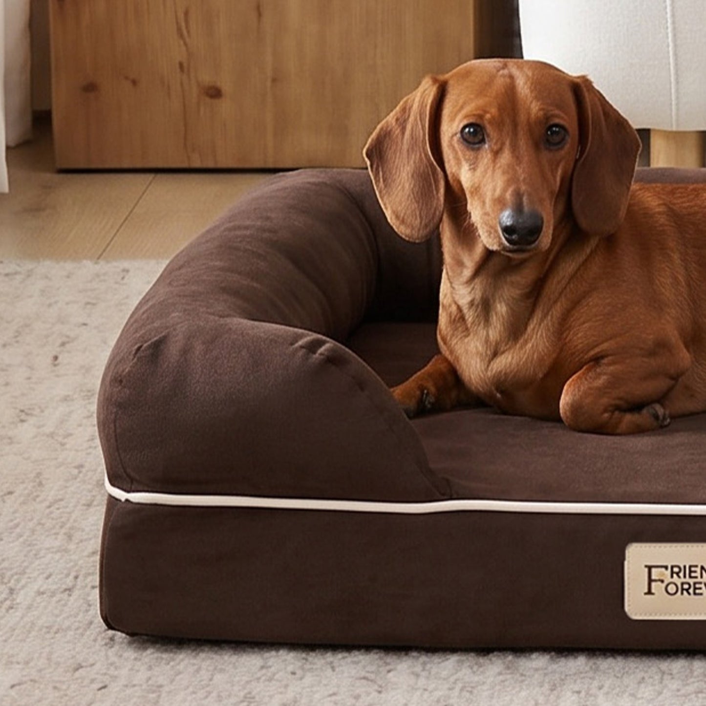 Orthopedic Dog Bed & Cat Bed | Memory Foam Dog Couch Sofa - Platinum