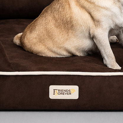 Orthopedic Dog Bed & Cat Bed | Memory Foam Dog Couch Sofa - Platinum
