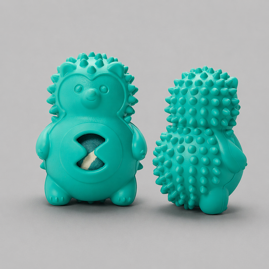 Dog Chew Toys | Squeaky Dog Toys  - Teal Hedgehog