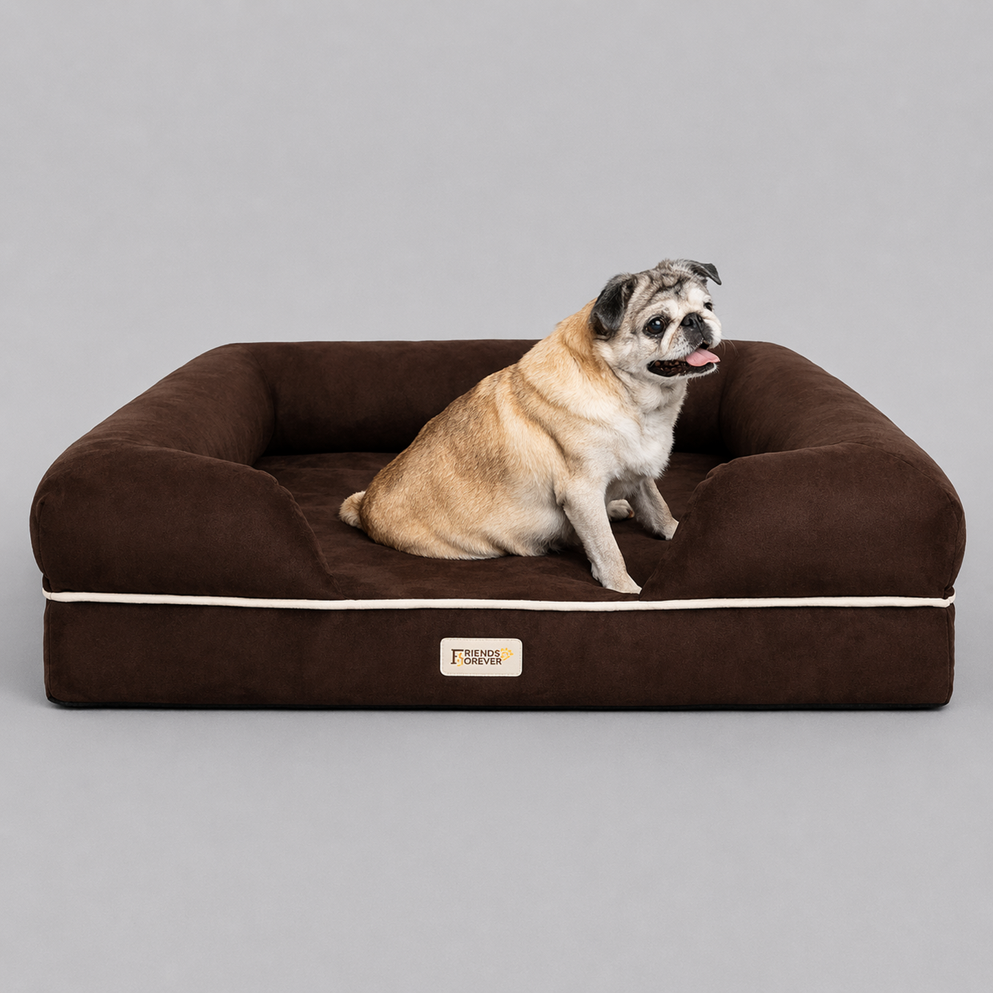 Orthopedic Dog Bed & Cat Bed | Memory Foam Dog Couch Sofa - Platinum