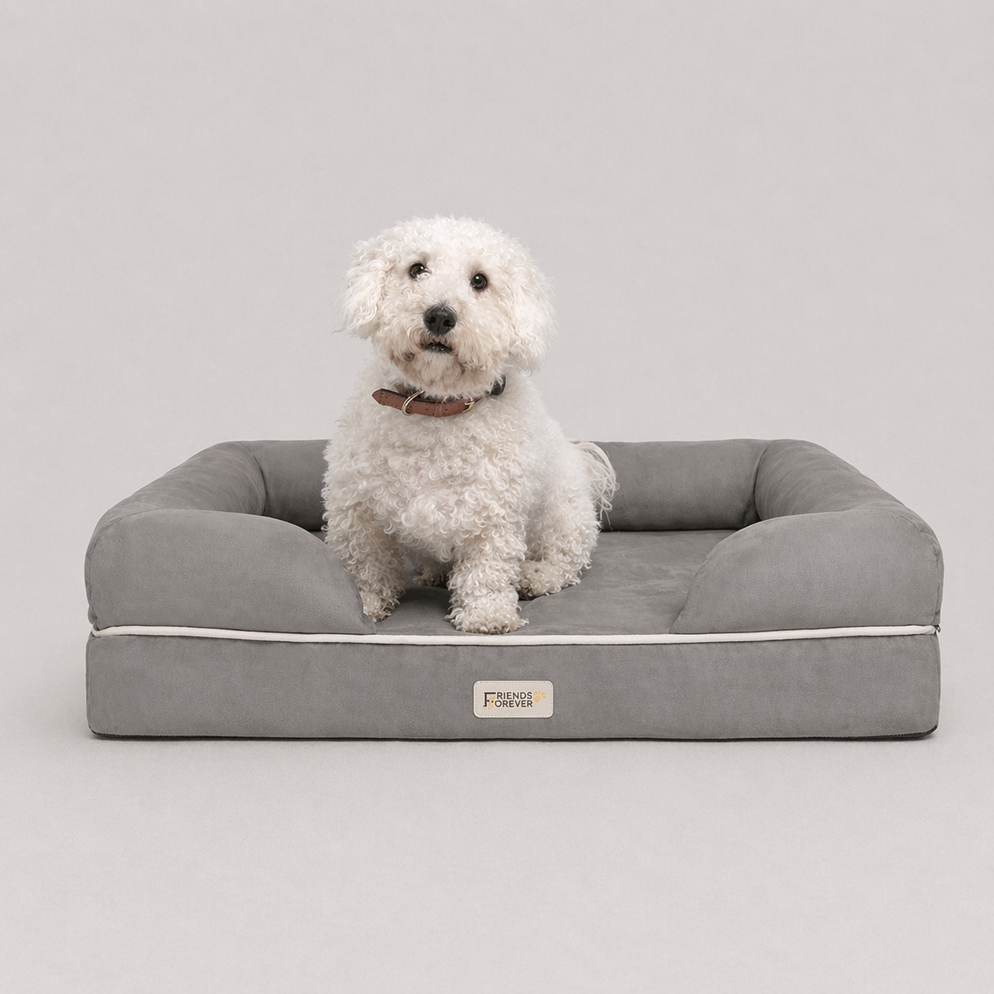 Orthopedic Dog Bed & Cat Bed | Memory Foam Dog Couch Sofa - Platinum