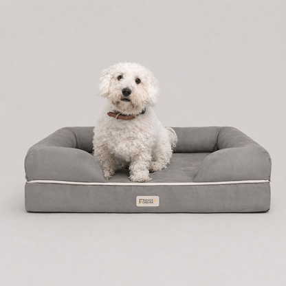 Orthopedic Dog Bed & Cat Bed | Memory Foam Dog Couch Sofa - Platinum