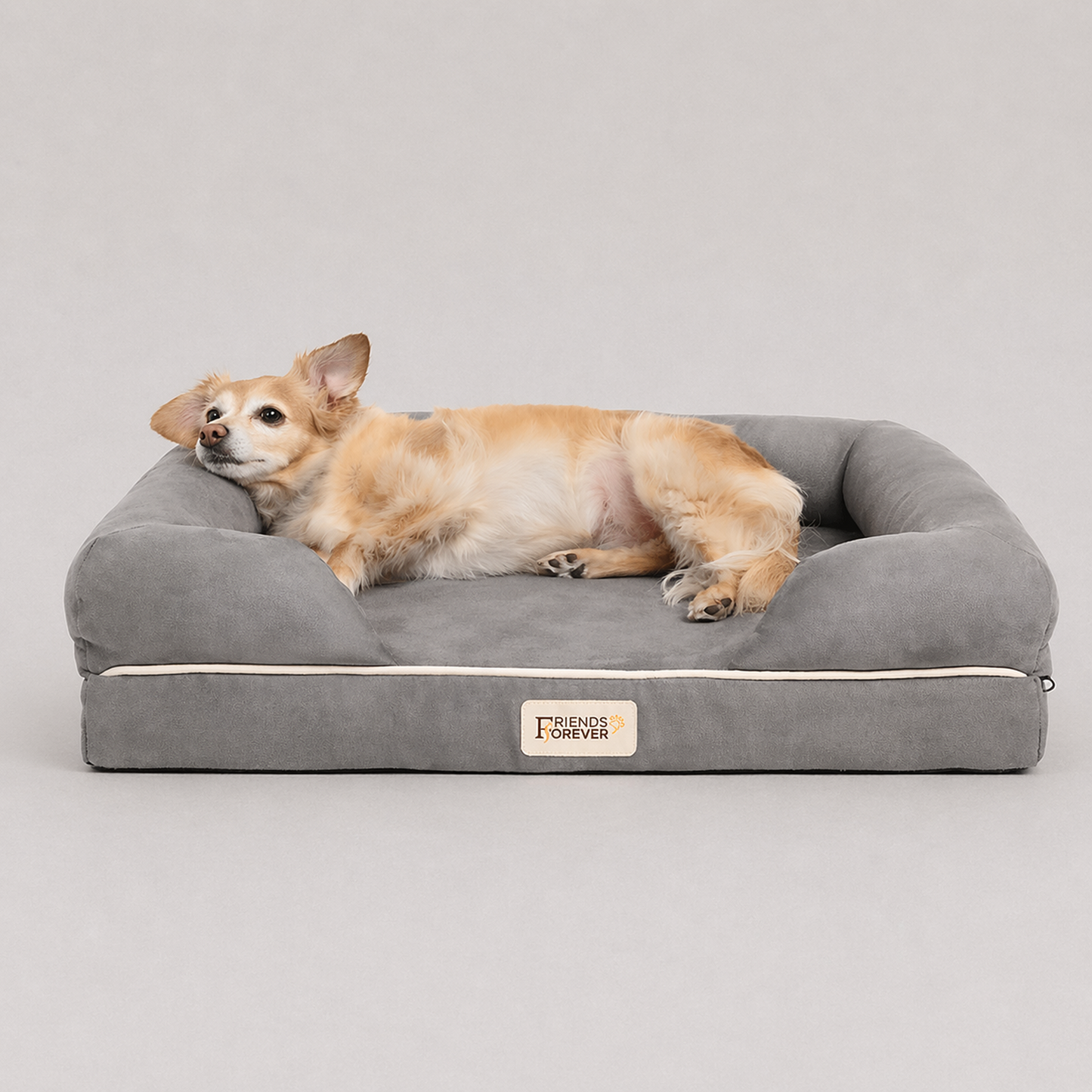 Orthopedic Dog Bed & Cat Bed | Memory Foam Dog Couch Sofa - Platinum