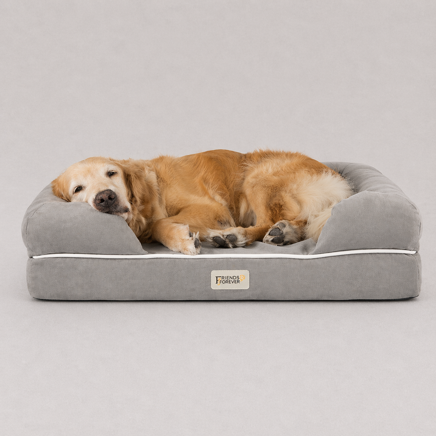 Orthopedic Dog Bed & Cat Bed | Memory Foam Dog Couch Sofa - Platinum