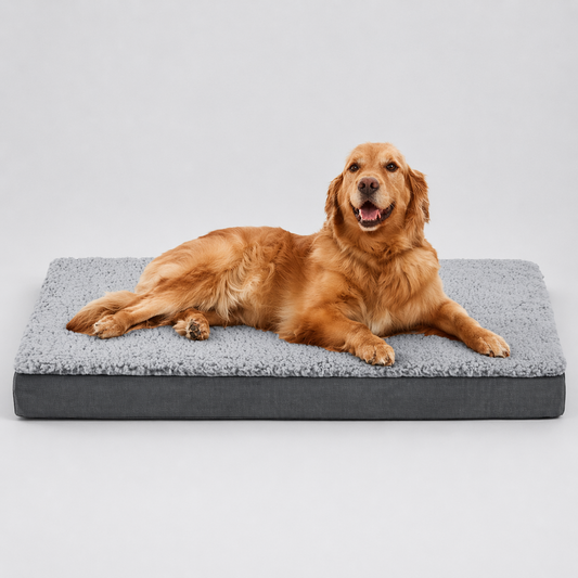 Orthopedic Dog Bed & Cat Bed | Cooling Dog Beds with 2 Layer Foam - Kato/Grey