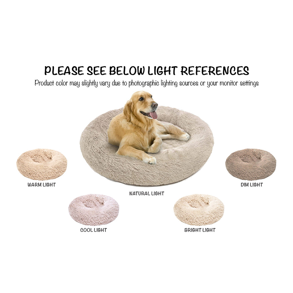 Coco Faux Fur Self Warming Indoor Round Donut Cuddler