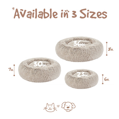 Coco Faux Fur Self Warming Indoor Round Donut Cuddler