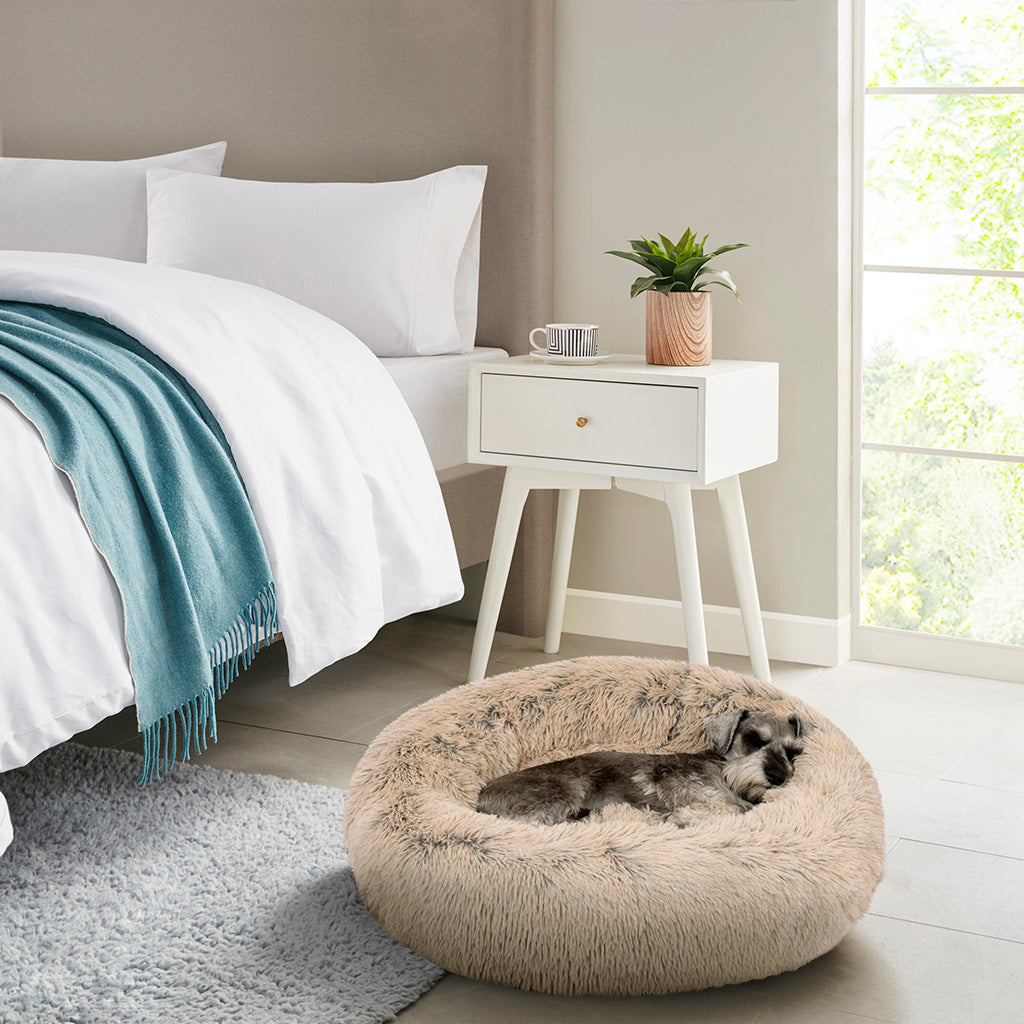 Coco Faux Fur Self Warming Indoor Round Donut Cuddler