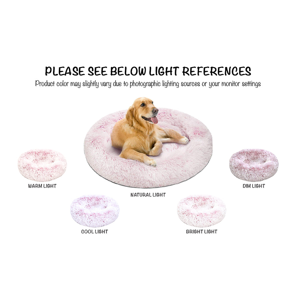 Coco Faux Fur Self Warming Indoor Round Donut Cuddler