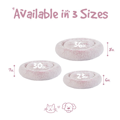 Coco Faux Fur Self Warming Indoor Round Donut Cuddler