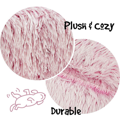 Coco Faux Fur Self Warming Indoor Round Donut Cuddler