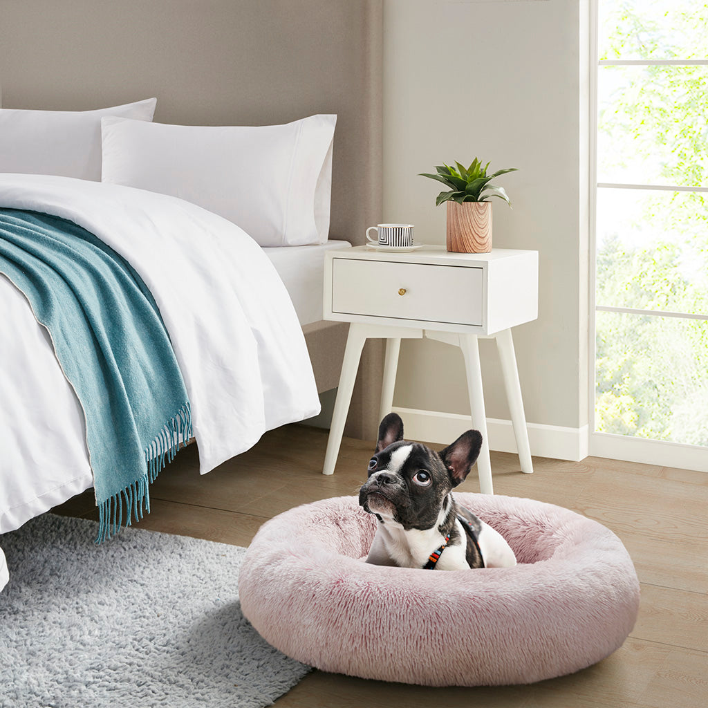 Coco Faux Fur Self Warming Indoor Round Donut Cuddler