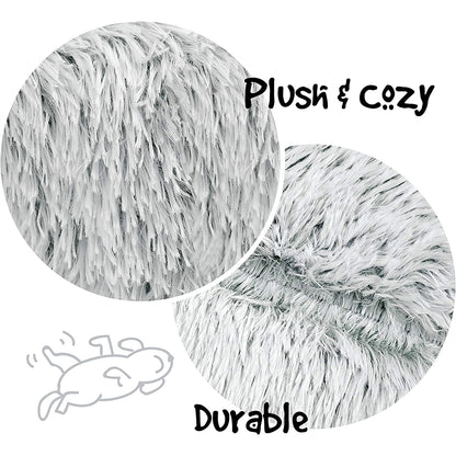 Coco Faux Fur Self Warming Indoor Round Donut Cuddler