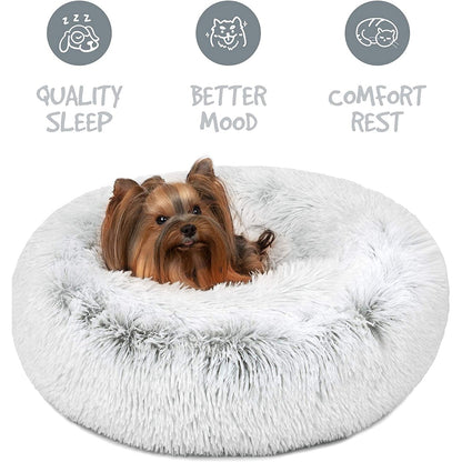 Coco Faux Fur Self Warming Indoor Round Donut Cuddler