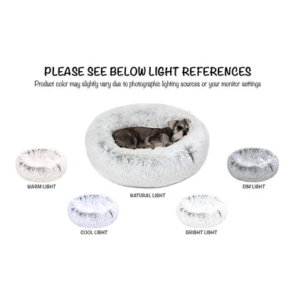 Coco Faux Fur Self Warming Indoor Round Donut Cuddler