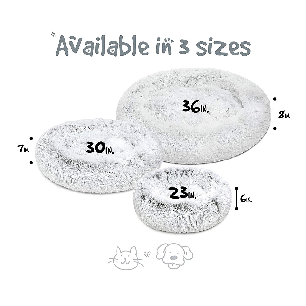 Coco Faux Fur Self Warming Indoor Round Donut Cuddler
