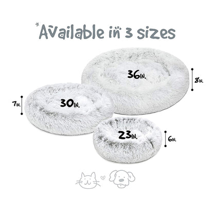 Coco Faux Fur Self Warming Indoor Round Donut Cuddler