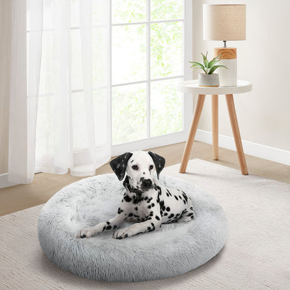 Coco Faux Fur Self Warming Indoor Round Donut Cuddler