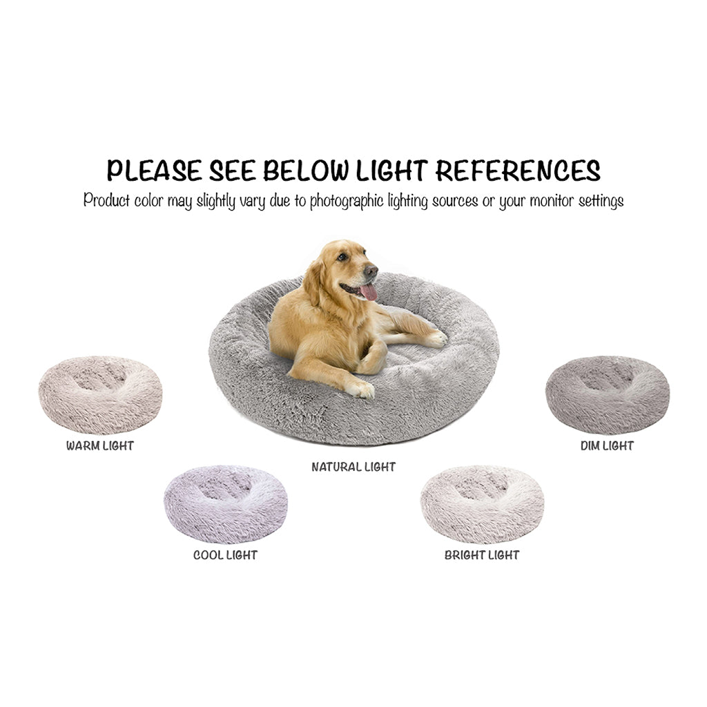 Coco Faux Fur Self Warming Indoor Round Donut Cuddler