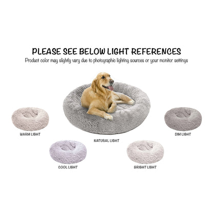Coco Faux Fur Self Warming Indoor Round Donut Cuddler