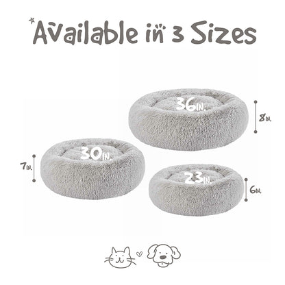 Coco Faux Fur Self Warming Indoor Round Donut Cuddler