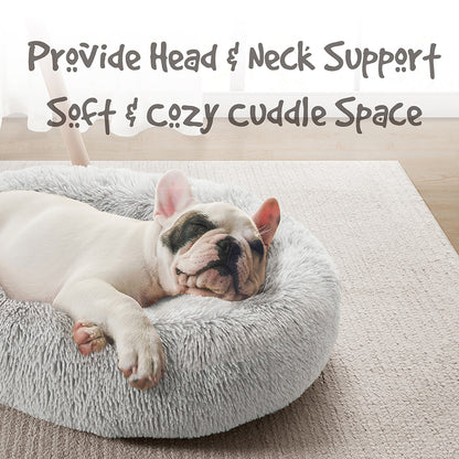 Coco Faux Fur Self Warming Indoor Round Donut Cuddler