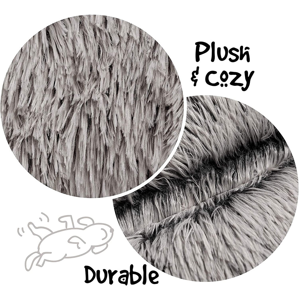 Coco Faux Fur Self Warming Indoor Round Donut Cuddler