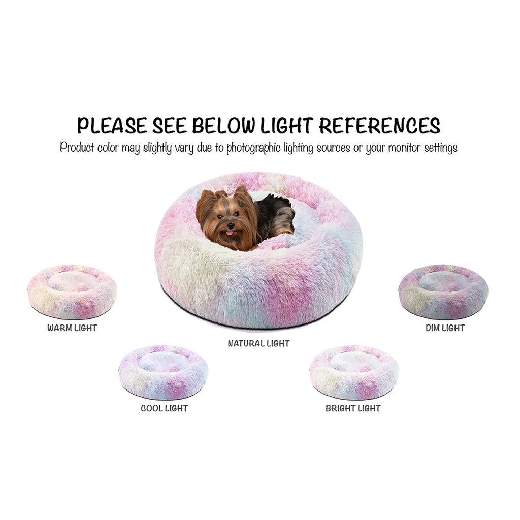 Donut Faux Fur Self Warming Indoor Round Donut Cuddler