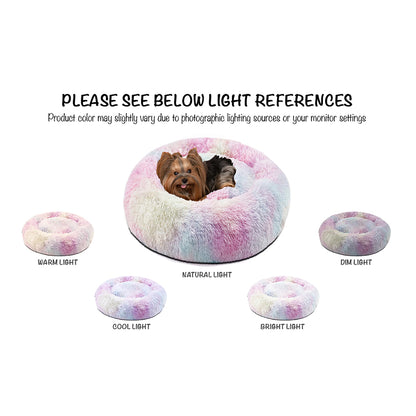 Donut Faux Fur Self Warming Indoor Round Donut Cuddler