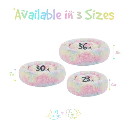 Donut Faux Fur Self Warming Indoor Round Donut Cuddler