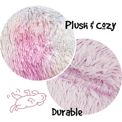 Donut Faux Fur Self Warming Indoor Round Donut Cuddler