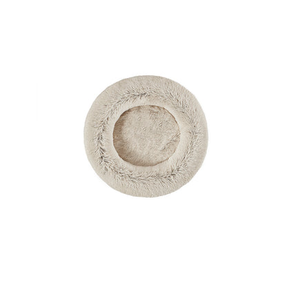 Calming Dog Bed & Cat Bed | Oval Pet Bed with Memory Foam - Serena/Tan