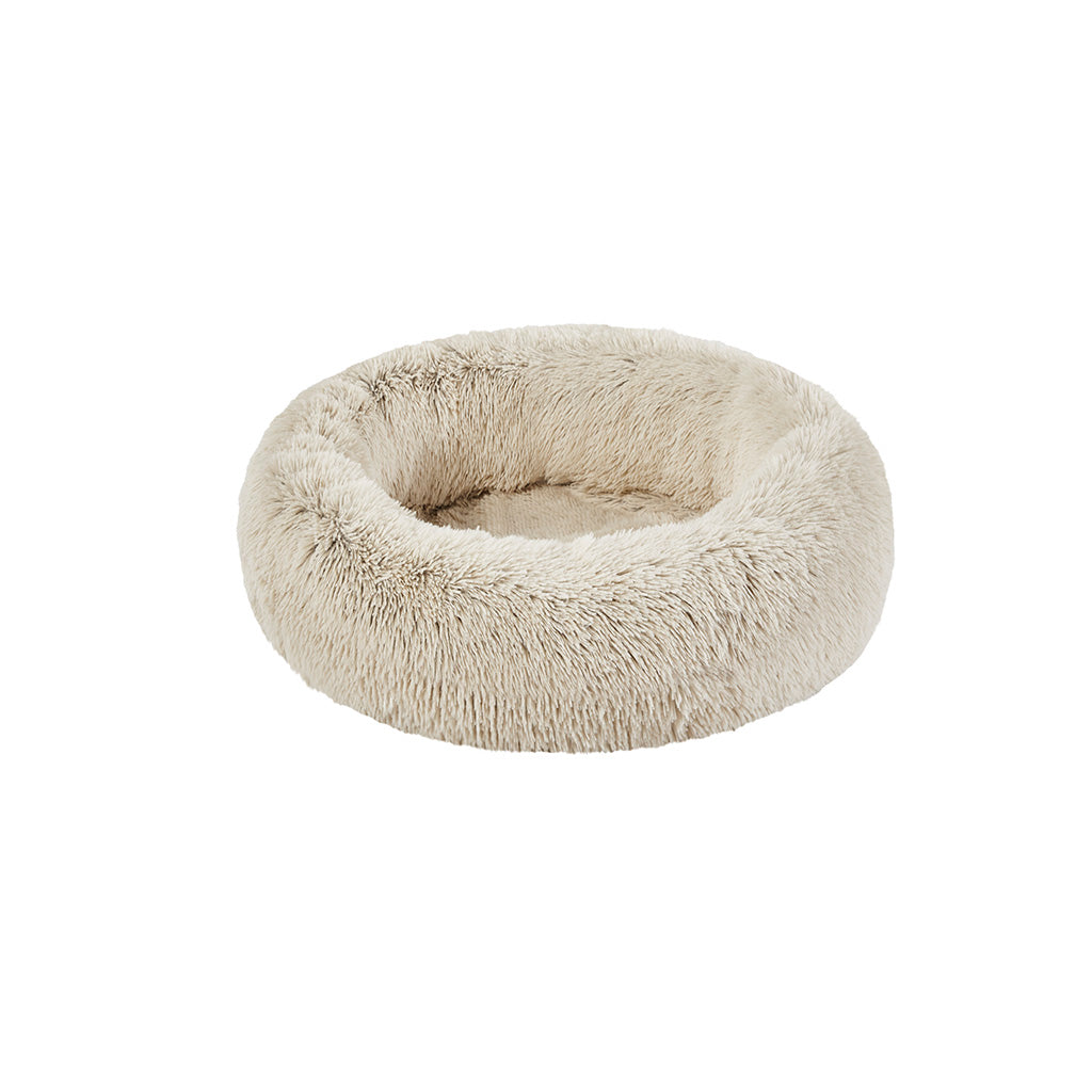 Calming Dog Bed & Cat Bed | Oval Pet Bed with Memory Foam - Serena/Tan