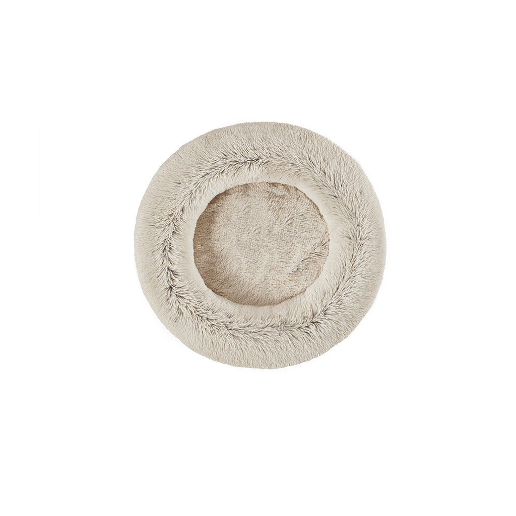 Calming Dog Bed & Cat Bed | Oval Pet Bed with Memory Foam - Serena/Tan
