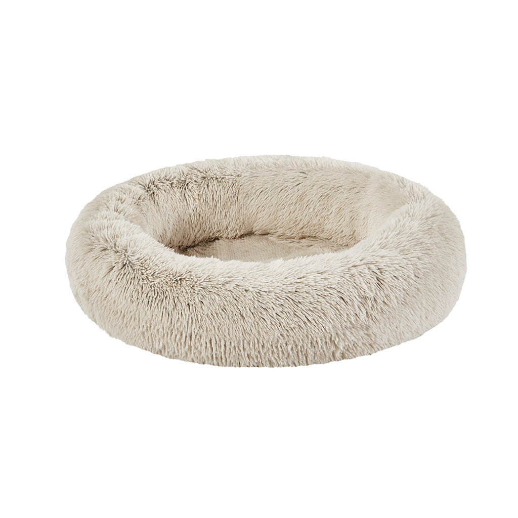 Calming Dog Bed & Cat Bed | Oval Pet Bed with Memory Foam - Serena/Tan
