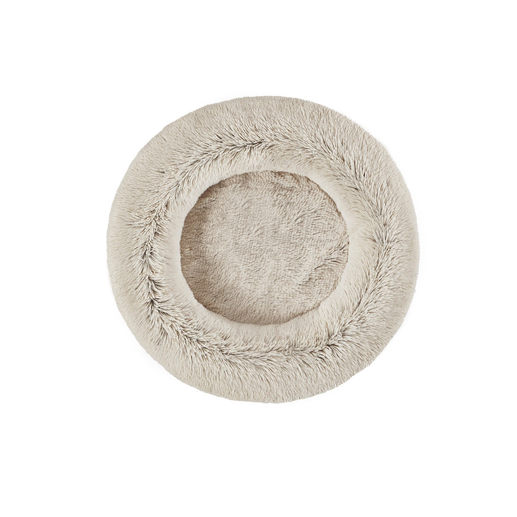 Calming Dog Bed & Cat Bed | Oval Pet Bed with Memory Foam - Serena/Tan
