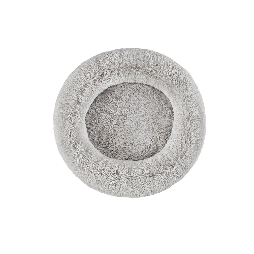 Calming Dog Bed & Cat Bed | Oval Pet Bed with Memory Foam - Serena/Grey