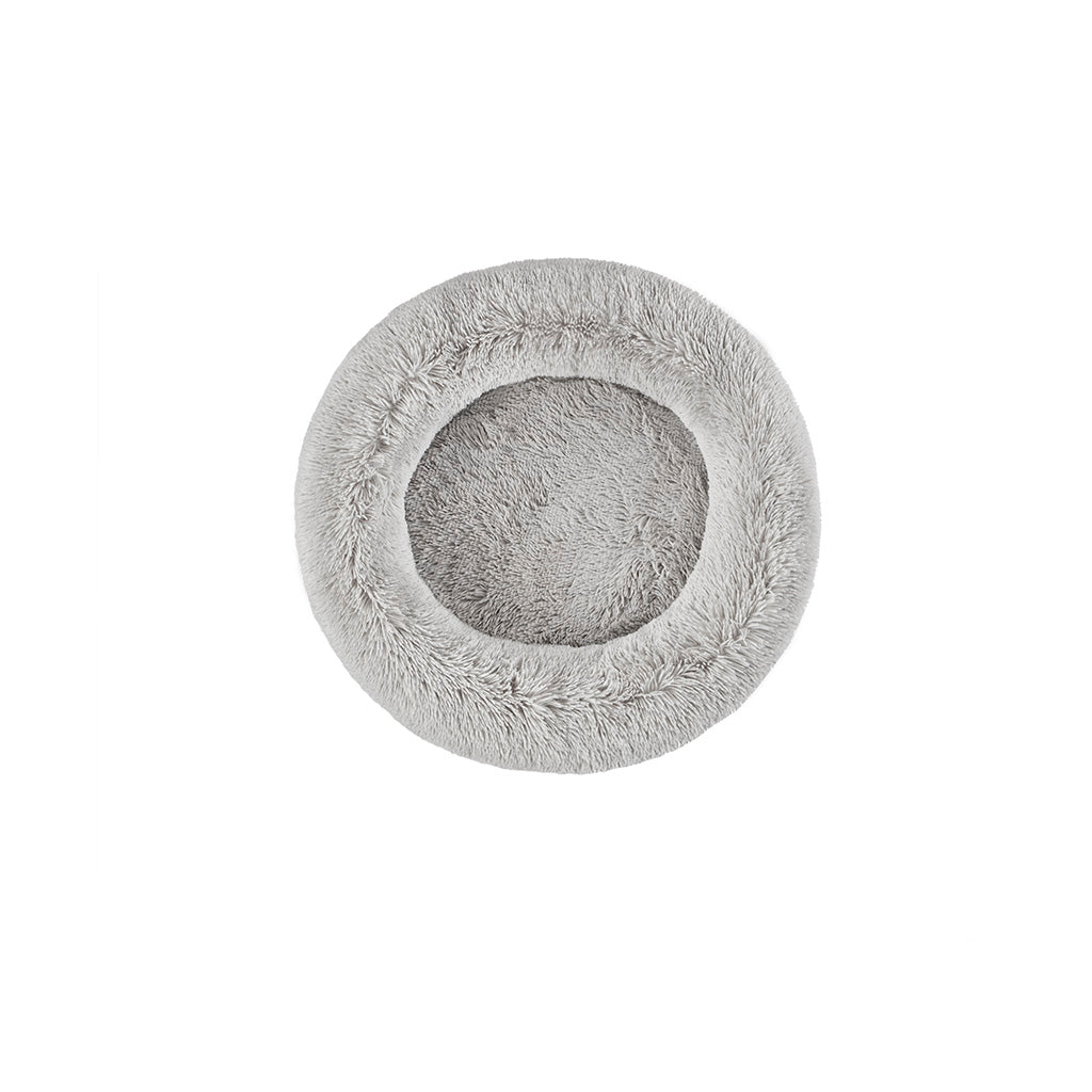 Calming Dog Bed & Cat Bed | Oval Pet Bed with Memory Foam - Serena/Grey